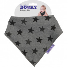 Dooky Dribble Bib - Grey Star